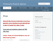 Tablet Screenshot of chamorrofoodspices.com